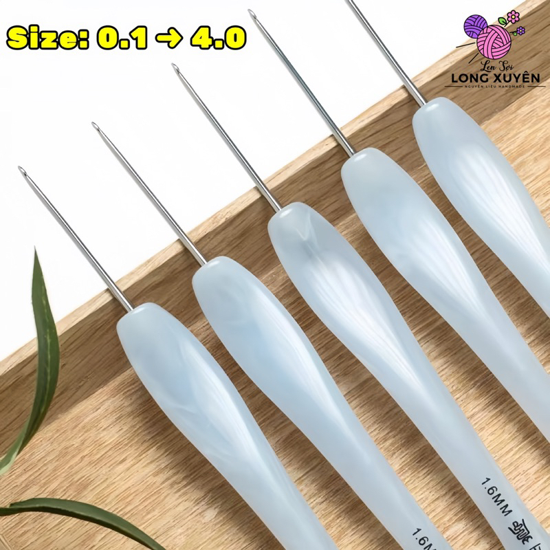 [SẴN] Kim móc Jinlan xanh nhạt cán nhựa