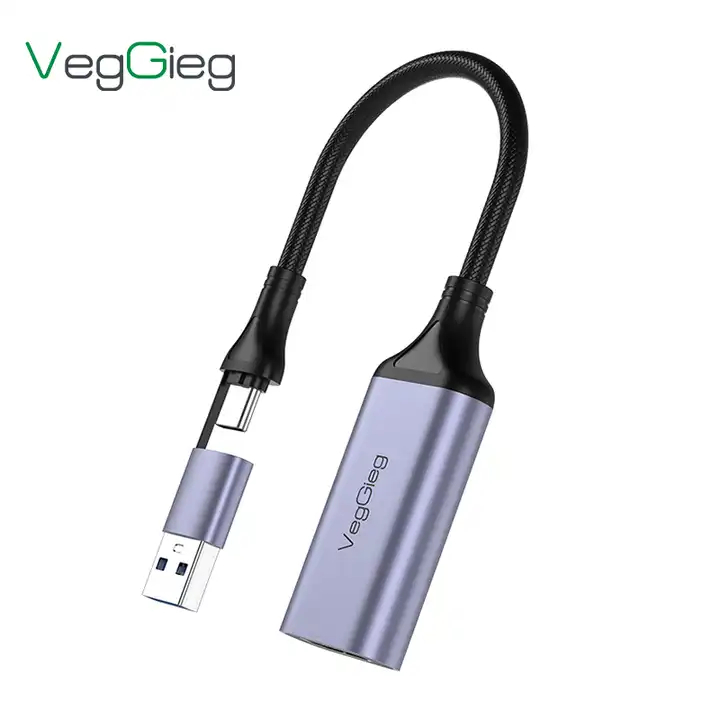Veggieg 4k Capture chuyển HDMI to USB typeC Hỗ trợ trò chơi trực tiếp, live stream, ghi hình từ cổng