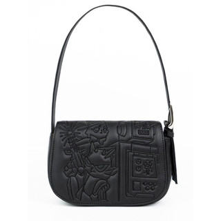 Túi đeo vai ngaos cosmic flapbag black - medium size