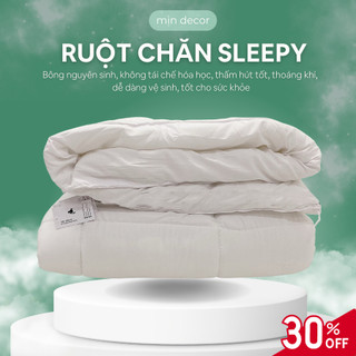 Ruột chăn bông ép Sleepy Mịn Decor đắp 4 mùa Ruột mền kích thước 2mx2m2 siêu nhẹ 
