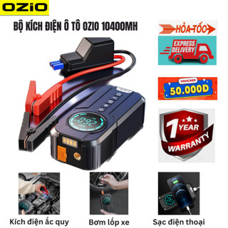  Bộ kích điện ô tô kiêm bơm lốp Ozio,Kích bình ắc quy ô tô,Kích bình xe hơi an toàn Kích nổ ô tô,Bơm lốp kích bình 