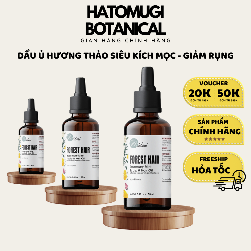 Dầu ủ tóc FOREST HAIR Rosemary Mint Scalp and Hair Oil giảm rụng kích mọc
