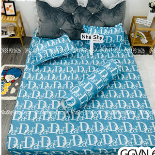 Bộ Ga Giuờng Cotton Poly 3 Món Chất Cotton Poly Hàng Việt Nam Sản Xuất - Set Ga + 2 Vỏ Gối Nằm