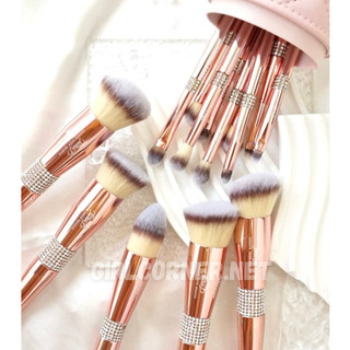 Bộ cọ trang điểm cá nhân Feather B - Sweetie Pink Set 14 cây kèm hộp đựng - Cọ trang điểm - Cọ make up