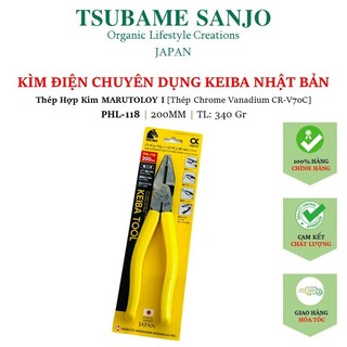 Kìm Điện Chuyên Dùng KEIBA PH-106; PH-108 / PHL-118 Nhật Bản | Thép Hợp Kim MARUTOLOY 2 [SK7MF2] & MARUTOLOY 1 (CR-V70C)