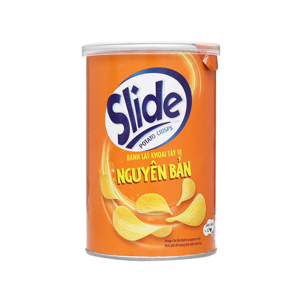 Snack Khoai Tây Slide Tự Nhiên (Lon 65g)
