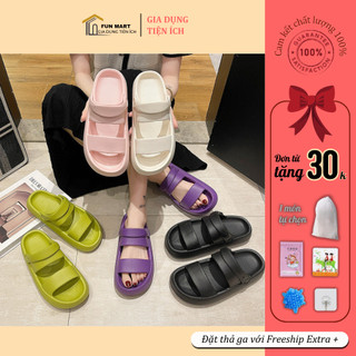 Dép quai hậu nữ nam sandal bánh mì đế cao chất eva siêu nhẹ cực êm a143