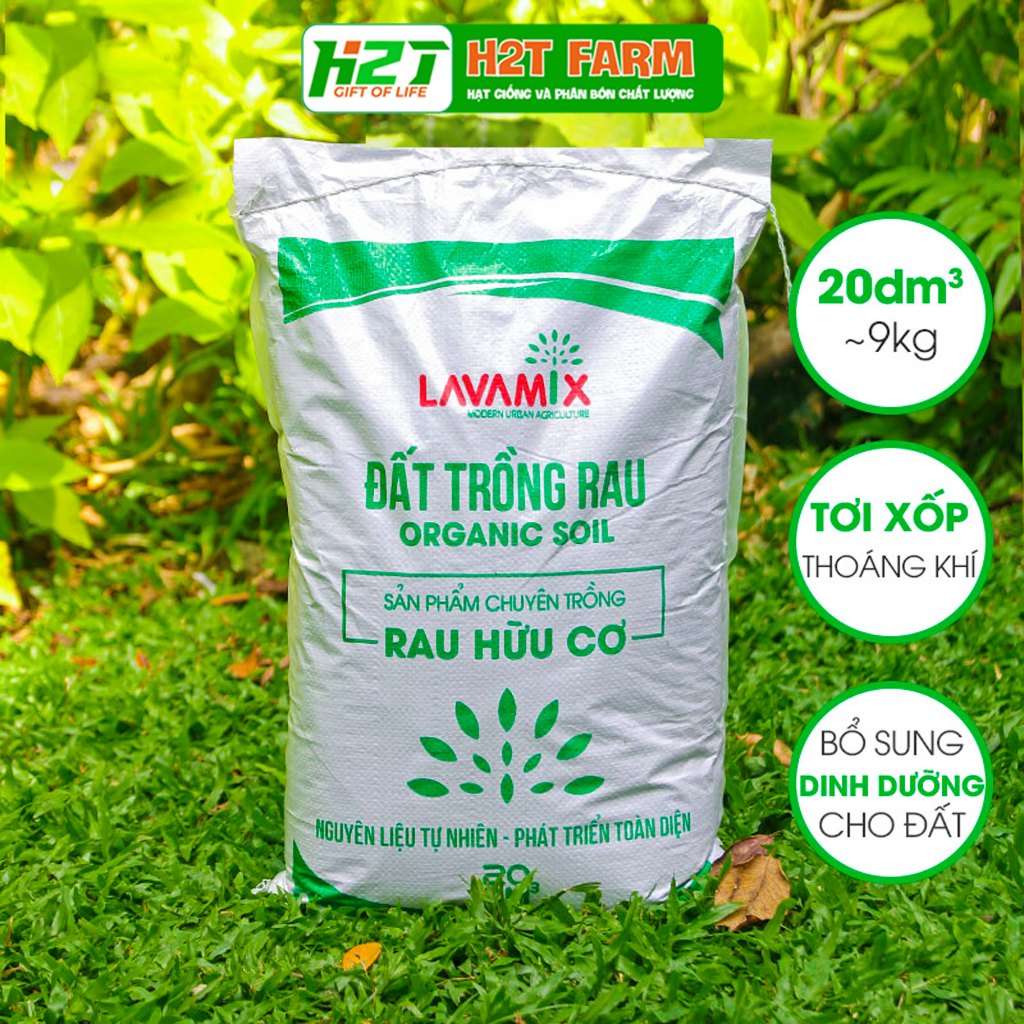 Đất sạch hữu cơ lavamix - 20dm3 (Chuyên dùng cho rau ăn lá), đã qua xử lý và phối trộn