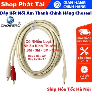 Dây Kết Nối Âm Thanh Loa, Amply, Tivi, Dây AV Ra 3.5, Dây 2 Đầu AV ( Dây Hoa Sen ) - Dây Audio Choseal Nhiều Kích Thước