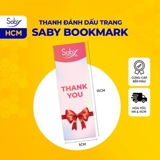 Bookmarks đánh dấu trang sách kẹp sách Saby, thank you MÀU HỒNG – 0001