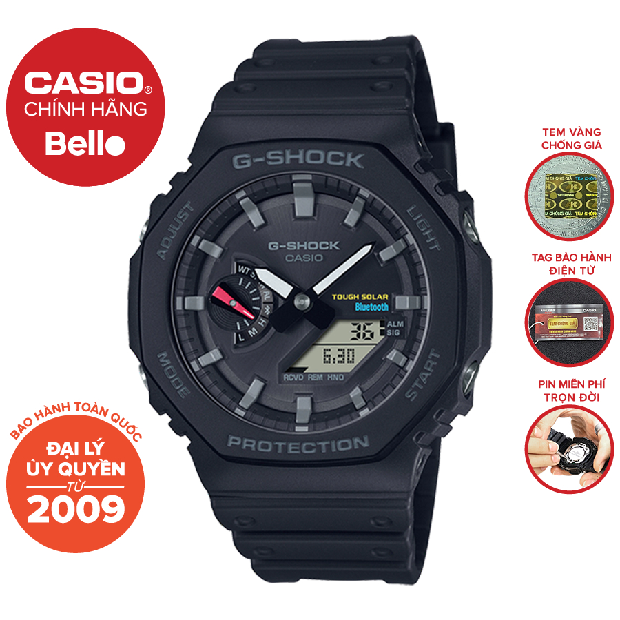 Đồng hồ Nam dây nhựa Casio G-Shock GA-B2100-1ADR chính hãng bảo hành 5 năm Pin trọn đời
