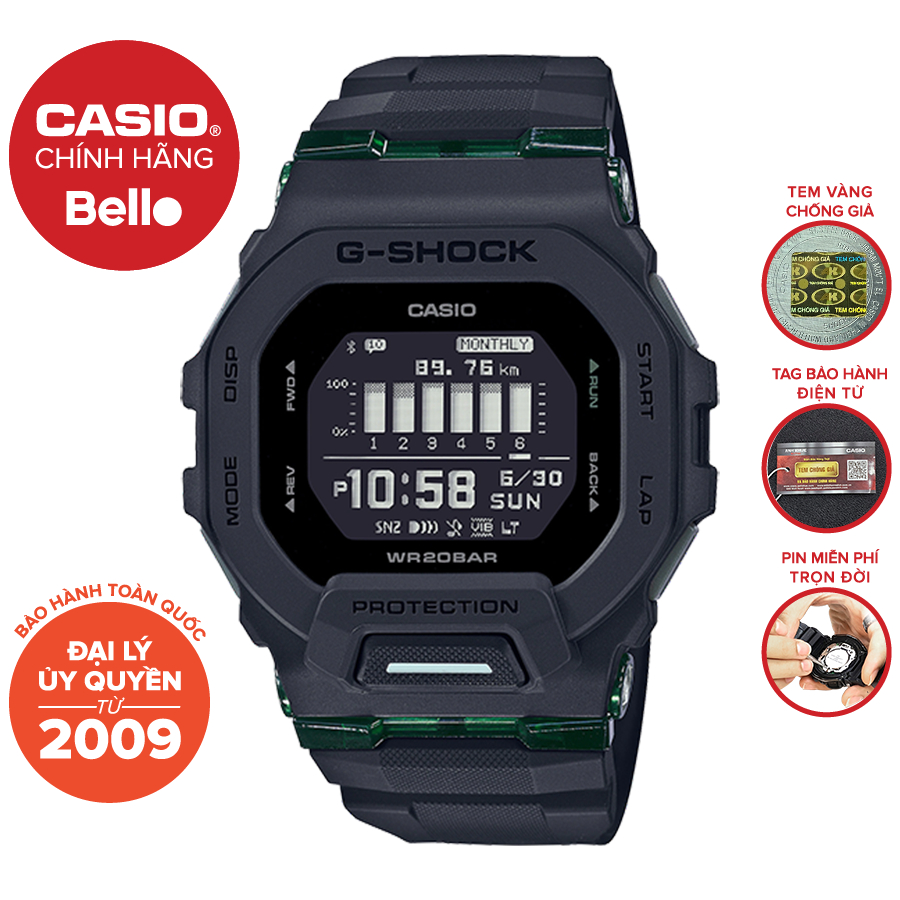 Đồng hồ Nam Dây nhựa Casio G-Shock GBD-200UU-1DR chính hãng bảo hành 5 năm Pin trọn đời