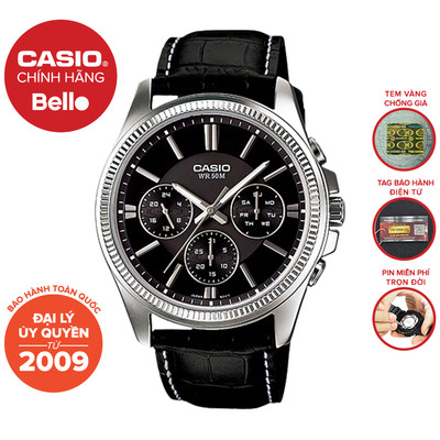 Đồng hồ Nam dây da Casio MTP-1375 chính hãng bảo hành 1 năm Pin trọn đời