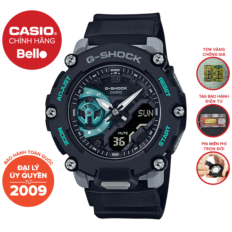 Đồng hồ Nam Dây nhựa Casio G-Shock GA-2200M-1ADR chính hãng bảo hành 5 năm Pin trọn đời