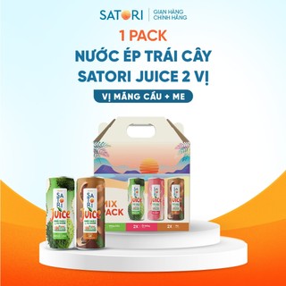 Pack 2 vị nước trái cây Satori Juice nhiều sự lựa chọn 250ml