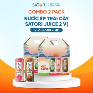 Pack 2 vị nước trái cây Satori Juice nhiều sự lựa chọn 250ml