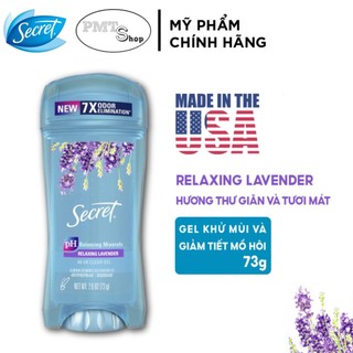 (NK Mỹ) Lăn khử mùi Secret Clear Gel Relaxing Lavender 73g Made in USA