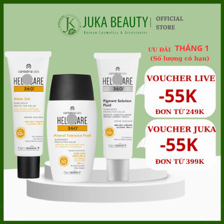 Kem chống nắng heliocare 360 mineral tolerance fluid/ pigment solution fluid/ water gel spf50 pa++++ 50ml