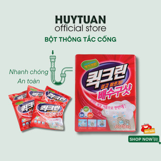 Hộp 5 gói bột thông tắc cống, bồn cầu siêu mạnh Hàn Quốc - Bột thông cống nhanh chóng an toàn dễ sử dụng