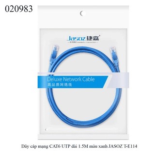 Dây cáp mạng CAT6 UTP dài 1.5M màu xanh JASOZ T-E114