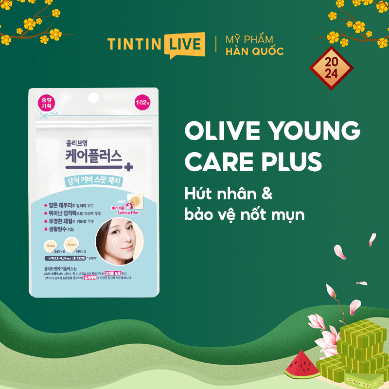 Miếng dán mụn Olive Young Care Plus 102 miếng