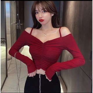 Áo thun crop top dún ngực H030