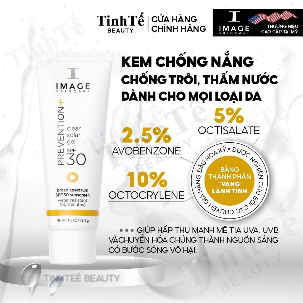 Gel chống nắng dành cho mọi loại da image skincare prevetion clear solar gel spf30 42.5g