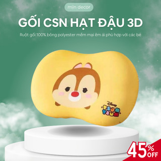 Gối cao su non cho bé Mịn Decor gối hạt đậu 3D họa tiết dễ thương mềm mại êm ái