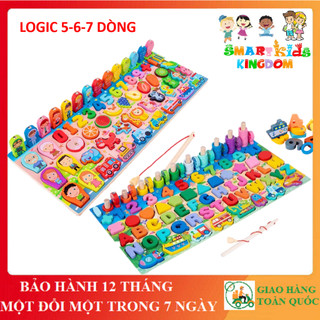 Bảng Câu Cá Gỗ Thông Minh Đa Năng Cho Bé - Logic 5-6-7 dòng