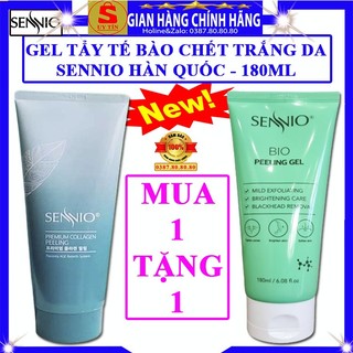 Gel tẩy tế bào chết bổ sung collagen Sennio premium collagen peeling hàn quốc chính hãng kem tẩy da chết cho da mặt body