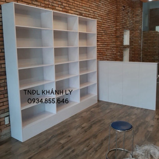 Kệ trưng bày nhựa đài loan dày cứng chắc 240x220x31 trắng