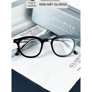 Gọng kính cận nam nữ - GLORISS Moscot kèm tròng lọc ánh sáng xanh thiết bị điện tử máy tính, điện thoại