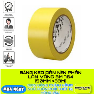 Băng keo dán nền phân làn vàng 3m 764 chính hãng 3m