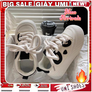 [SẴN] Giày thể thao nữ trắng đế bằng bánh mì basic độn đế cao 3cm vải canvas bata mới hot phong cách ulzzang đẹp cá tính