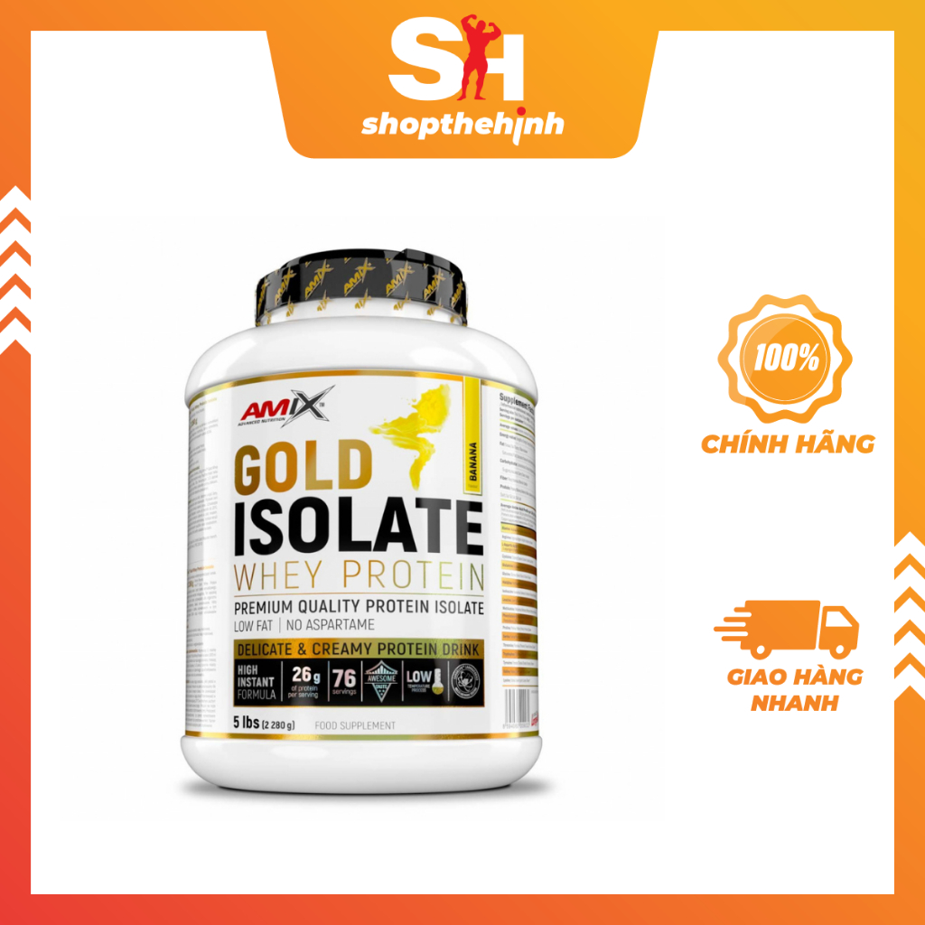 Amix Gold Whey Isolate (2.28kg) - Tăng Cơ, Phát Triển Cơ, Bổ Sung Whey Protein Isolate