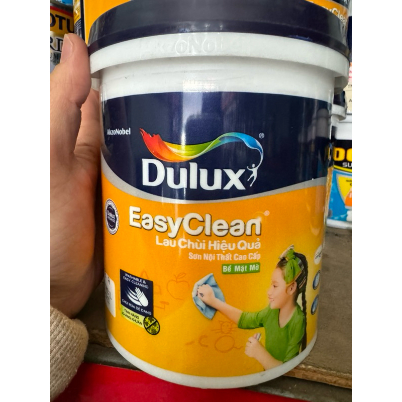 Lon 1L Sơn Dulux dễ lau chùi Easyclean chính hãng công ty siêu trắng và nhiều màu