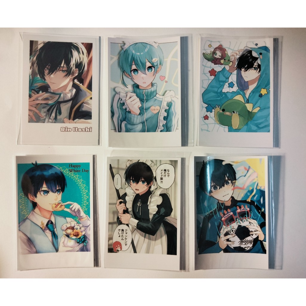 Sẵn) Card, pola artist Anime Blue Lock các char Isagi,Rin, Hiori