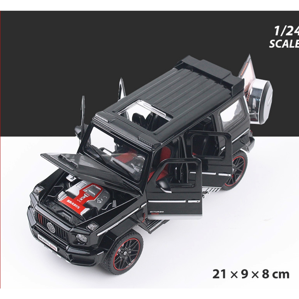 Xe mô hình bằng sắt Mercedes G800 Brabus TẶNG KÈM BIỂN SỐ tỉ lệ 1:24 hãng Miniauto có 3 màu