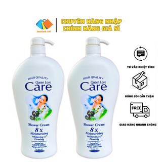 [combo 2 chai] Sữa Tắm Dê 8x White Care 1200ml
