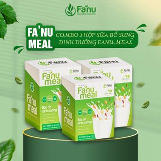  3 Hộp Sữa Hạt Fanu Meal Bổ Sung Dinh Dưỡng Hỗ Trợ Giảm Cân, Thay Thế Bữa Ăn Dinh Dưỡng