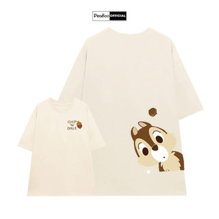 Áo Thun Nữ, Áo Phông Unisex By PEABOO Mã TN Sóc Nâu Chất Cotton Thoáng Mát Form Rộng Tay Lỡ Cho Nam Nữ
