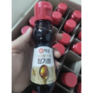 DẦU MÈ ĐẬM ĐẶC NGUYÊN CHẤT HÀN QUỐC 110ML - 참기름