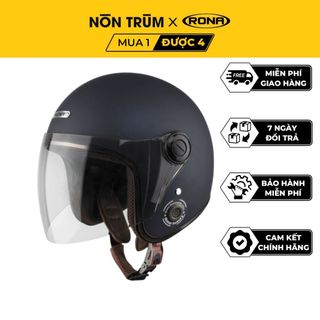 Mũ bảo hiểm 3/4 Rona R8 có kính vòng đầu từ 55-59cm cho nam và nữ đi xe máy