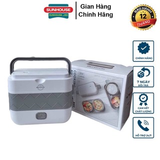 Hộp cơm cắm điện giữ nhiệt văn phòng-hộp cơm giữ nhiệt inox cao cấp bucook hâm nóng đồ ăn 2 tầng 4 - hàng chính hãng