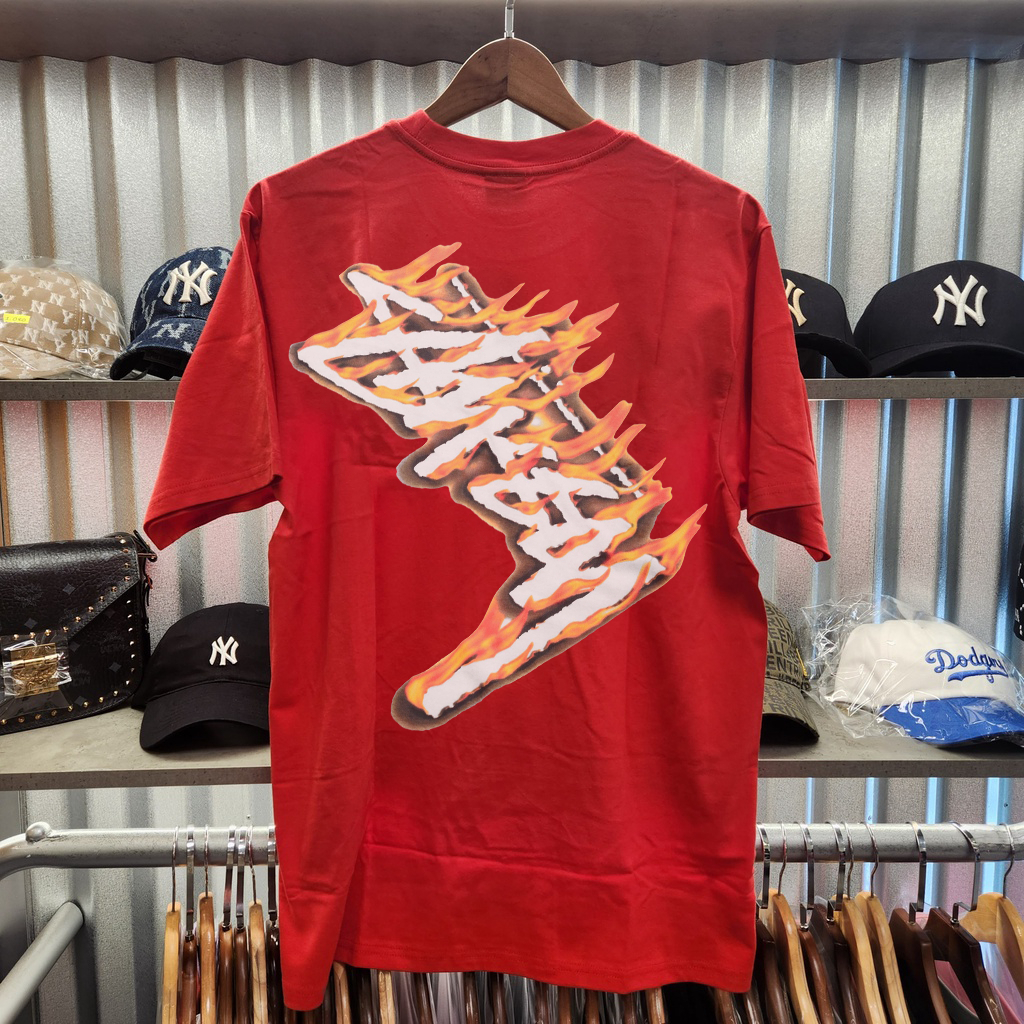 áo thun nam nữ unisex trơn sTUSSY lửa áo đỏ cho tết chất thun 100% cotton dày dặn 250gsm full team tag