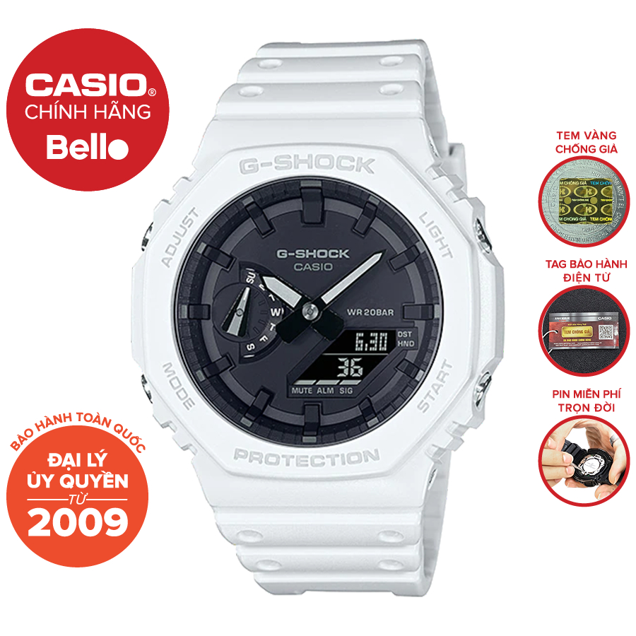 Đồng hồ Nam Dây Nhựa Casio G-Shock GA-2100-7ADR chính hãng bảo hành 5 năm Pin trọn đời