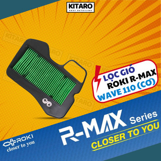 Lọc gió, lọc khí xe Wave 110 xăng cơ chính hãng Roki R-Max-G