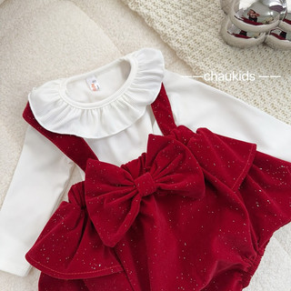 Set yếm body nhung siêu đẹp cho bé diện Tết