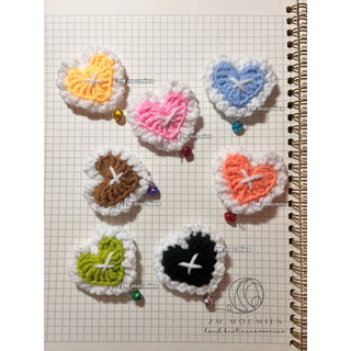 móc khoá len trái tim mini cute - handmade