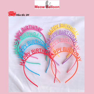 Cài tóc happy birthday màu, cài tóc hpbd đính đá lấp lánh